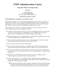 UNIX Administration Course