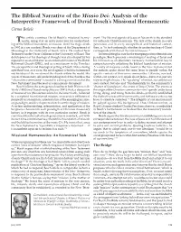 Analysis of the Interpretive Framework of David Bosch's Missional