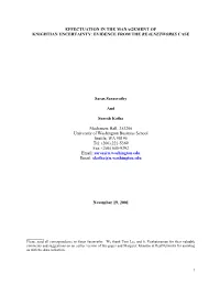 Effectuation in the Management of Knightian Uncertainty: Evidence from the Realnetworks Case