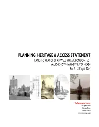 PLANNING, HERITAGE and ACCESS STATEMENT-Reva