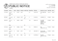 Public Notice &gt;&gt; Licensing and Management System Admin &gt;&gt;