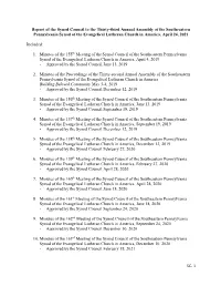 Report of Synod Council 2021
