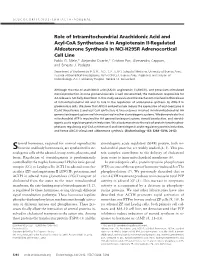 Role of Intramitochondrial Arachidonic Acid and Acyl-Coa Synthetase 4 in Angiotensin II-Regulated Aldosterone Synthesis in NCI-H295R Adrenocortical Cell Line Pablo G