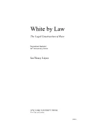 White by Law---Haney Lopez (Abridged Version)