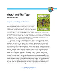 Anansi and the Tiger Adapted by Chris Smith