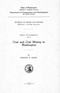 Coal and Coal Mining in Washington