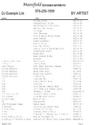 DJ Song List