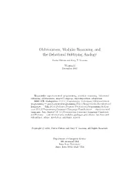 Obliviousness, Modular Reasoning, and the Behavioral Subtyping Analogy