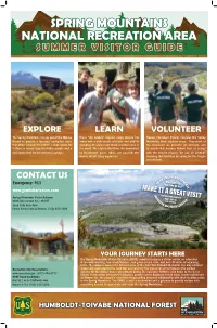 Spring Mountains National Recreation Area Summer Visitor Guide