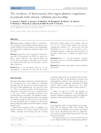 The Incidence of Bacteraemia After Argon Plasma Coagulation in Patients with Chronic Radiation Proctocolitis