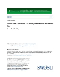 To Live from a New Root': the Uneasy Consolation of &lt;I&gt;All