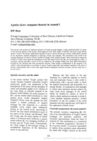 Agmine Facto: Rampant Rhetoric in Aeneid I
