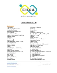 Alliance Member List