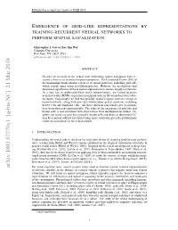 Emergence of Grid-Like Representations by Training