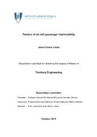Factors of Air-Rail Passenger Intermodality