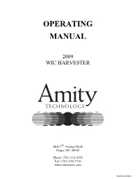 Harvester 6/8 Row Operator's Manual