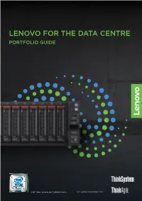 Lenovo for the Data Centre Portfolio Guide