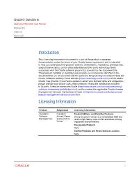 Licensing Information User Manual Release 8.5 F11004-03 August 2020