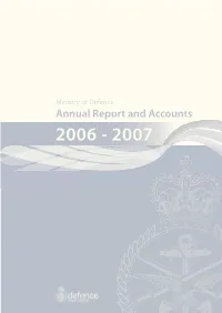 Ministry of Defence Annual Report and Accounts 2006-07 HC