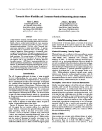 Towards More Flexible and Common-Sense Reasoning About