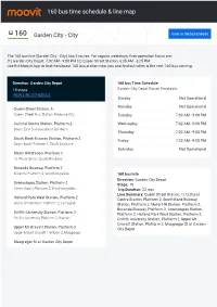 160 Bus Time Schedule & Line Route