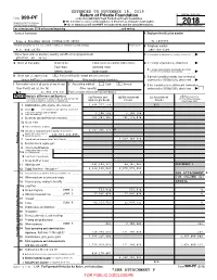 990-PF Or Section 4947(A)(1) Trust Treated As Private Foundation | Do Not Enter Social Security Numbers on This Form As It May Be Made Public