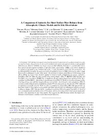 A Comparison of Antarctic Ice Sheet Surface Mass Balance from Atmospheric Climate Models and in Situ Observations