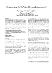 Characterizing the Youtube Video-Sharing Community∗