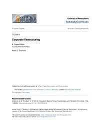 Corporate Restructuring