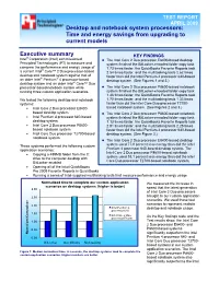 Desktop and Notebook System Processors: Time and Energy