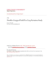 Double-Cropped Field Pea Crop Rotation Study James A