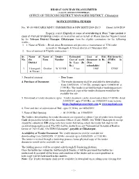 OFFICE of TELECOM DISTRICT MANAGER DISTRICT Chhatarpur