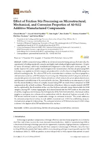 Effect of Friction Stir Processing on Microstructural, Mechanical