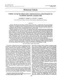 Frere Jacques Beaulieu: from Rogue Lithotomist To