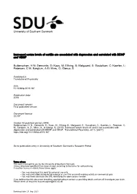 Increased Serum Levels of Sortilin Are Associated with Depression and Correlated with BDNF and VEGF
