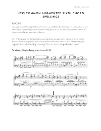 Less Common Augmented Sixth Chord Spellings