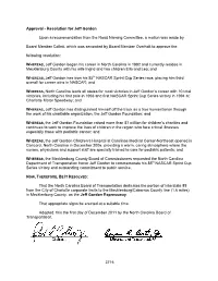 Resolution for Jeff Gordon Upon a Recommendation from The