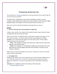12 Surprising Job Interview Tips