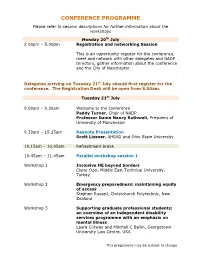 Conference Programme