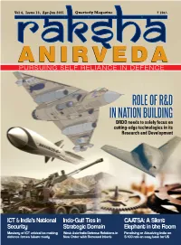 Role of R&D in Nation Building