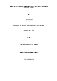 Submitted in Part Fulfilment of the Requirements for the Degree Of