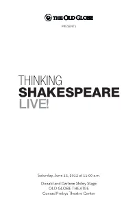 Thinking Shakespeare Live!
