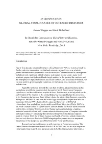 Global Coordinates of Internet Histories