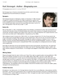 Kurt Vonnegut - Author - Biography.Com