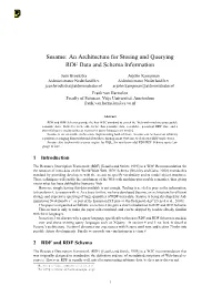 Sesame: an Architecture for Storing and Querying RDF Data and Schema Information