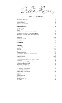Table of Contents