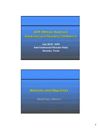 Welcome and Objectives