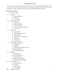 ASUCSD Election Code Election Code Contents: I. Election Timeline II. Purpose A. Mission Statement B. Provisions C. Amendments I