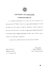 Department of Comparative Indian Language and Literature (CILL) CSR