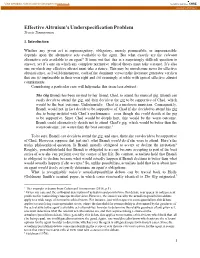 Effective Altruism's Underspecification Problem
